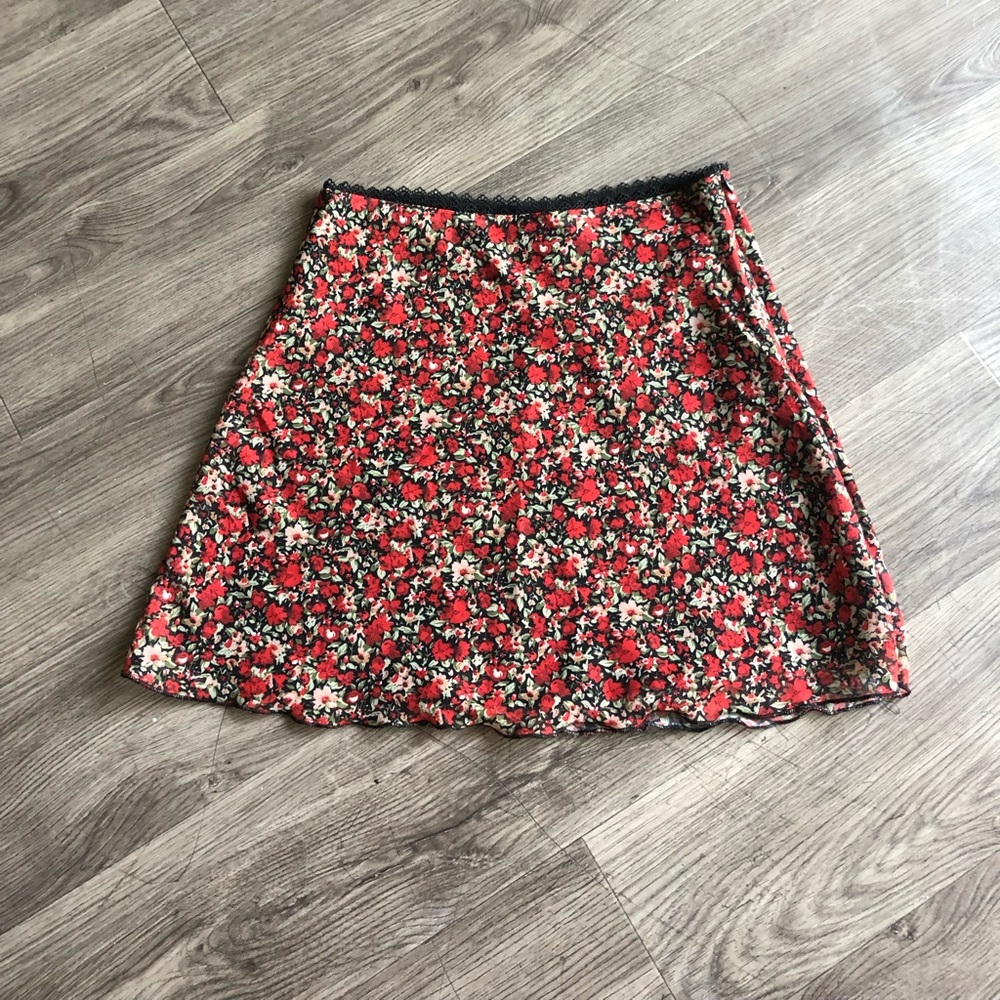 Princess Polly Floral Slip Mini Skirt Size 4